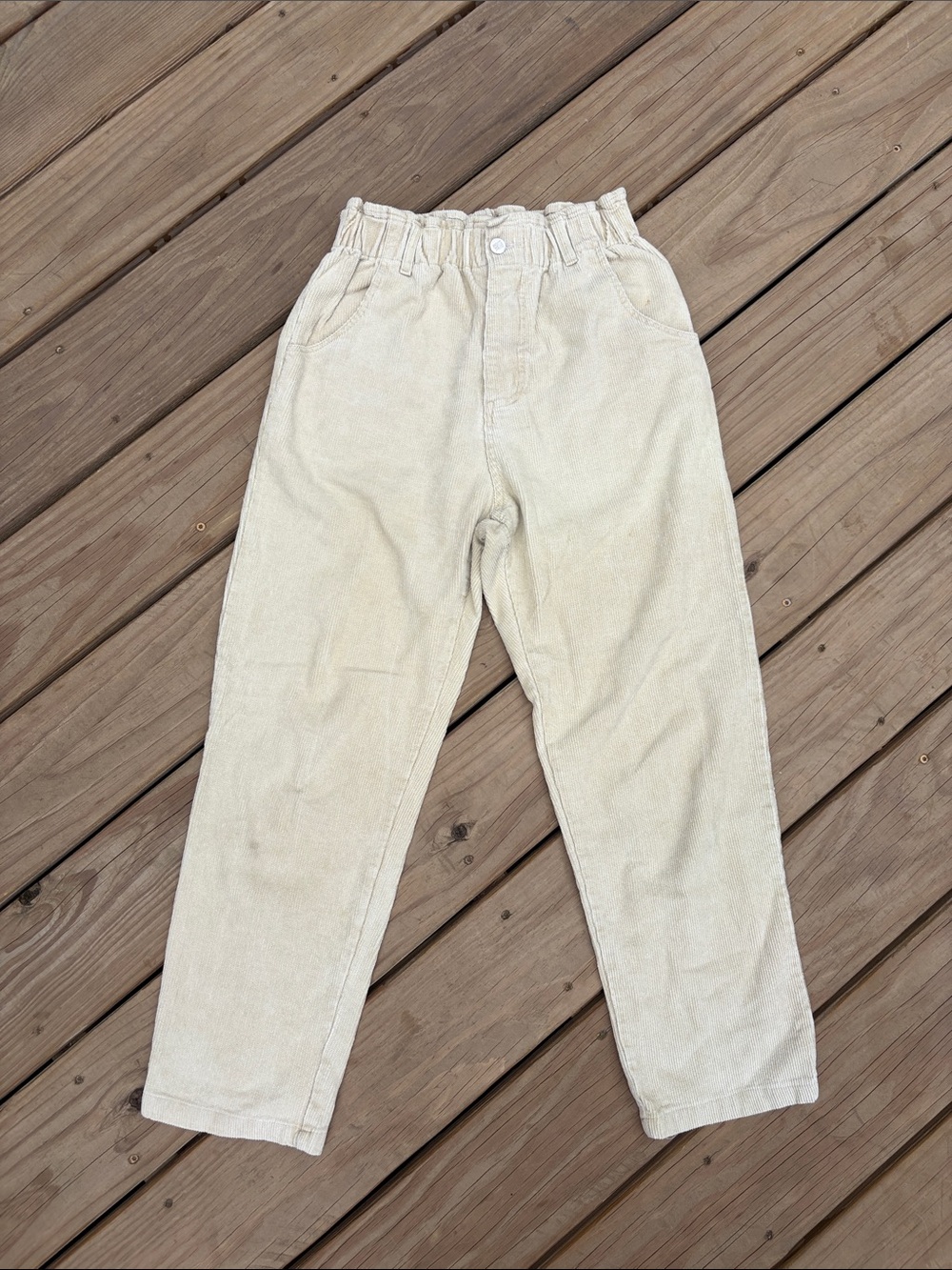 12th Tribe Cream Corduroy Trousers
